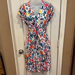 Soma Floral Wrap Dress - Multicolor